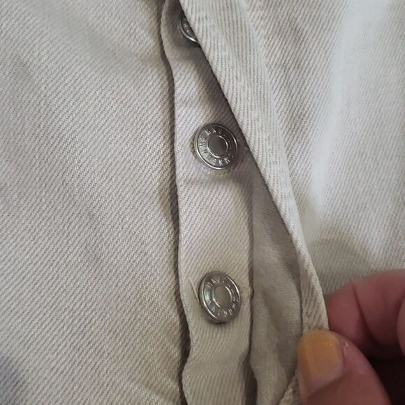 MNG Denim Jeans Women's sz 12 Mar Tan Sand Straight Fit - Picture 5 of 5